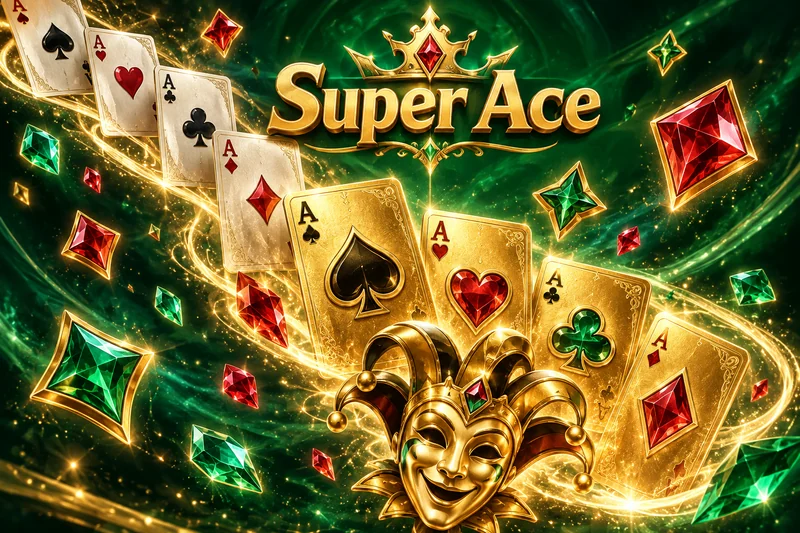 Konseptong Golden Cards ng Super Ace sa ivory at champagne gold